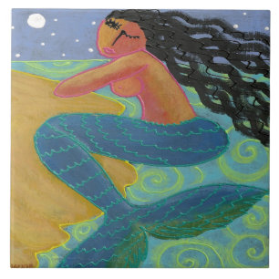 Sereia na pintura de Abstrato