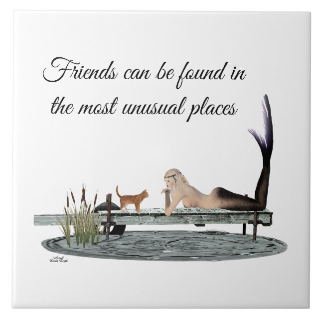 Sereia no Azulejo cerâmico de Boca (Frente)