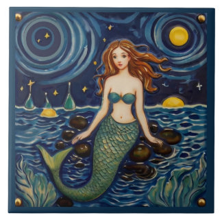 Sereia no Mar da Noite - Fairytale Azul Escuro