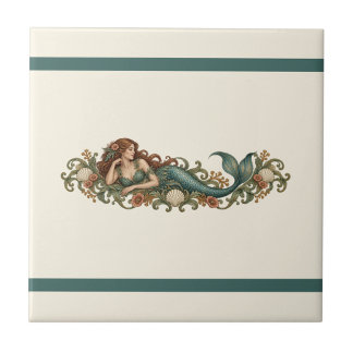 Sereia Ornamentada Friso de Cor Personalizada