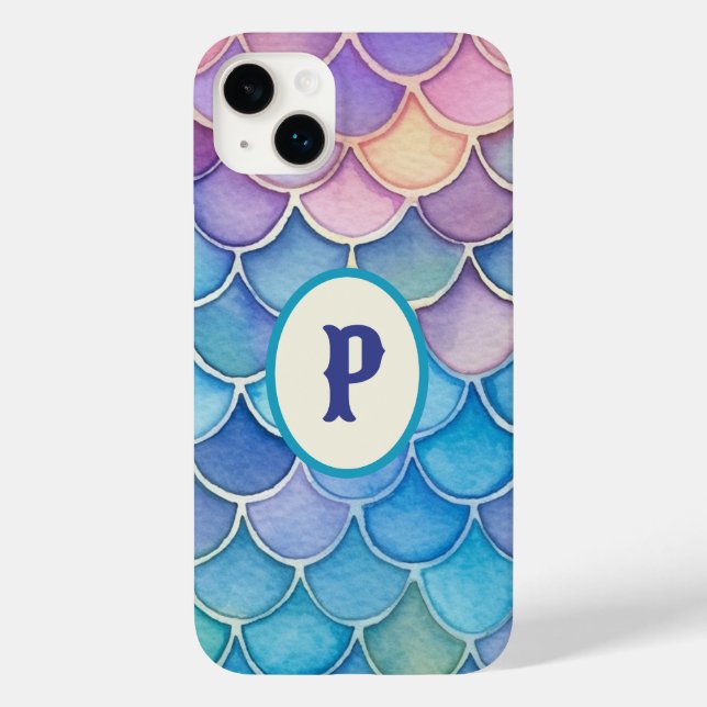 Sereia Personalizada de Pastel Multicolorida (Verso)