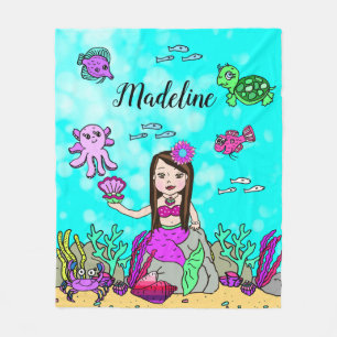 Sereia Personalizada Sob O Cobertor Do Mar