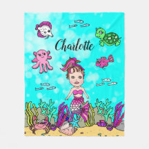 Sereia Personalizada Sob O Cobertor Do Mar