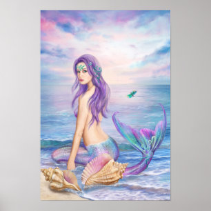 Sereia poster Azul