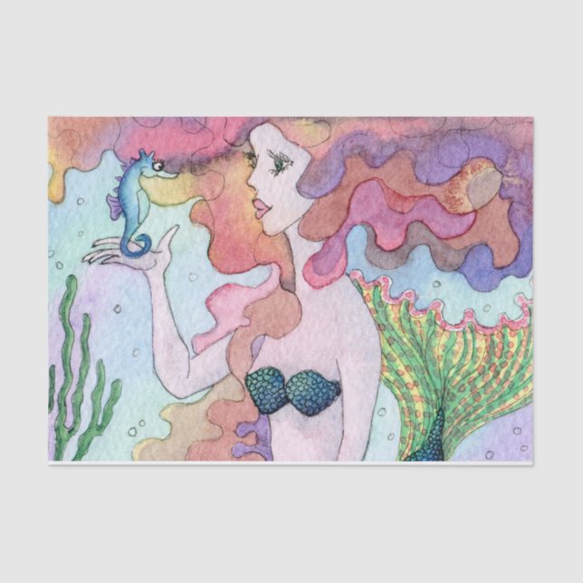 Sereia que conversa a seu lenço de papel do (Frente )