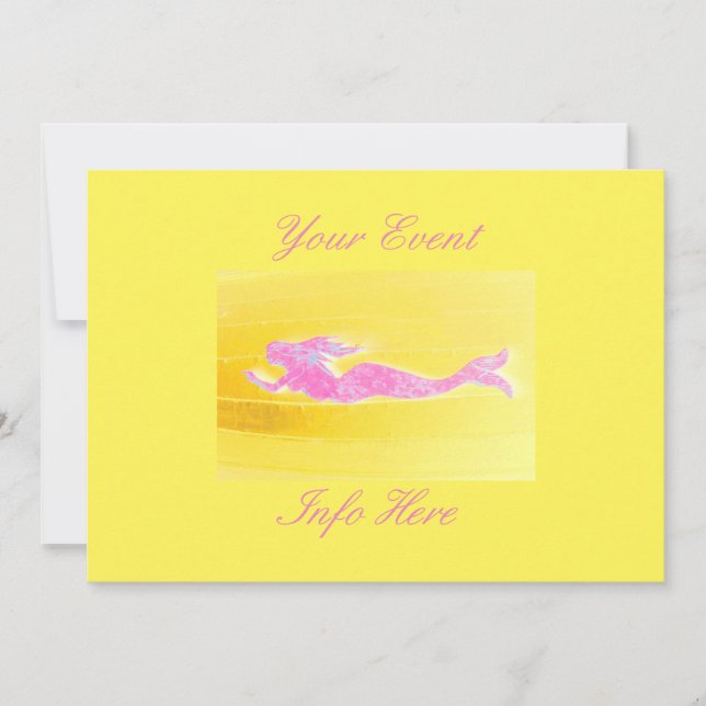 sereia rosa submarina nadando (Frente)