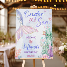 Sereia Roxa Aniversário de 1 Ano Oneder o Mar