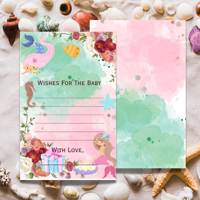 Sereia Sob O Mar Deseja O Chá de fraldas (Criador carregado)