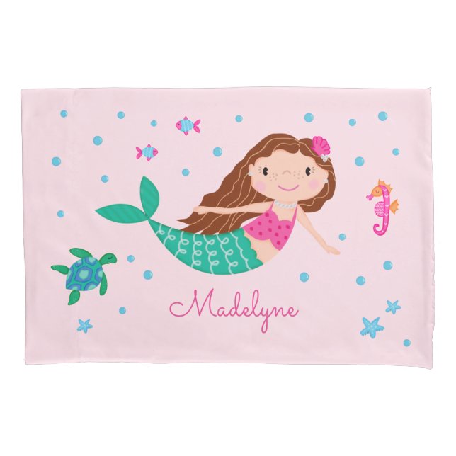 Sereia Sob O Mar Rosa Personalizado (Frente)