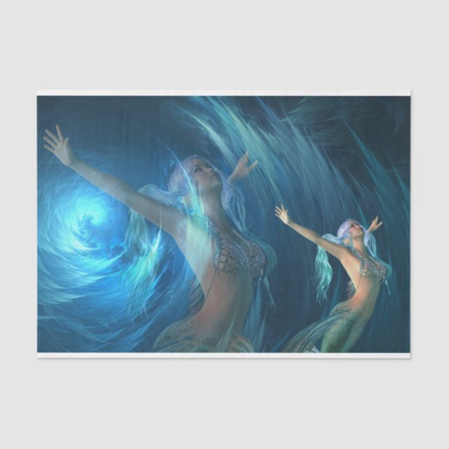 Sereia Sonha Papel Tecido de Desvinculação (Frente )