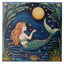 Sereia Starry Night Sea Fairytalt Marinho Azul