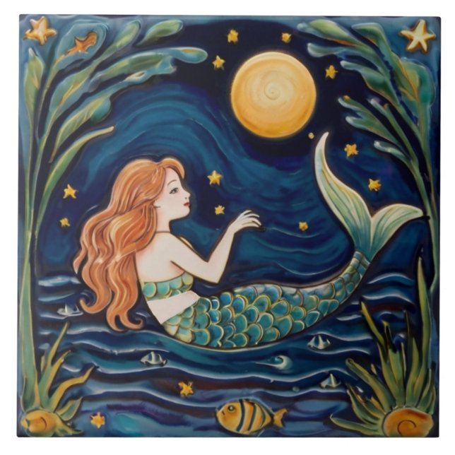Sereia Starry Night Sea Fairytalt Marinho Azul (Frente)