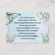 Sereia Traga um Livro para o Cartão de Inserção do