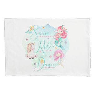 Sereias bonitos da aguarela, unicórnio, fadas