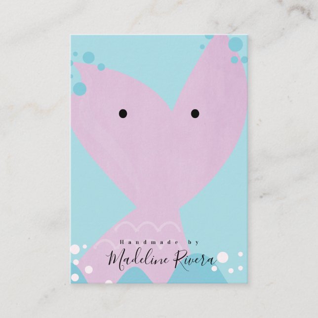 Sereias com Aquarela Cartões de Exibição Artisan E (Frente)