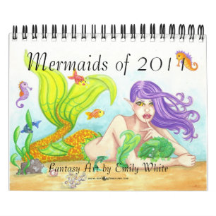 Sereias de 2011 ilustração de fantasia calendário 