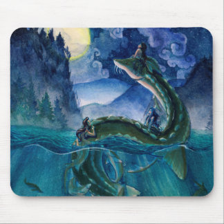 Sereias e serpente Mousepad do rio