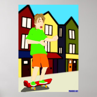Serenading Skateboard Dude Impressão