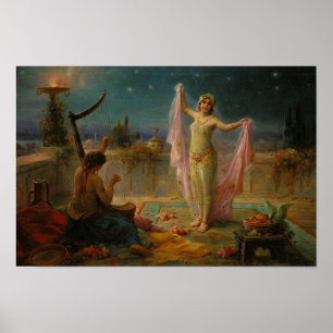 Serenata à luz do sol por Hans Zatzka - poster
