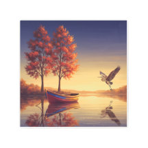 Serene Autumn Lake Wall Art - A Natureza Inspirada