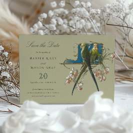 Serene Aviary 'Salve a Data' Convite de Casamento
