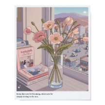 Serene Bloom Window View Art Impressão