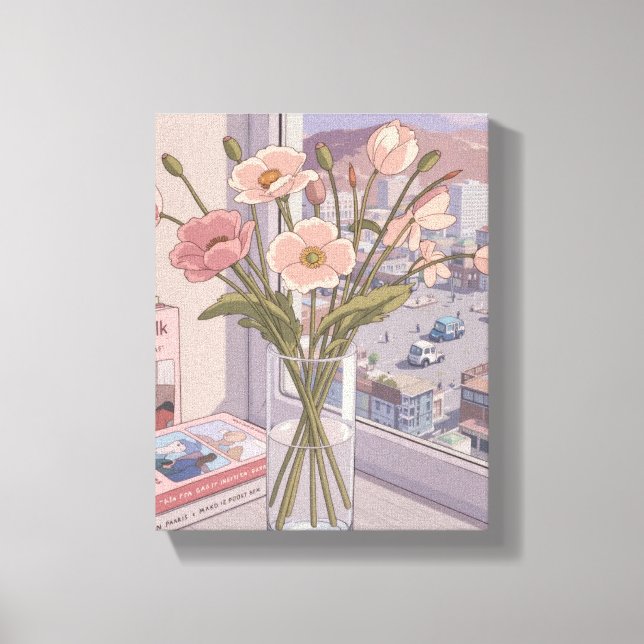 Serene Bloom Window View Art Impressão (Frente)