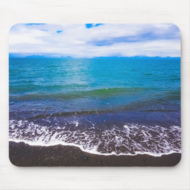 Serene Blue Ocean Waves Mousepad (Frente)