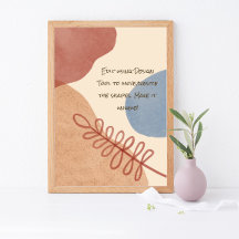 Serene Boho Shapes Poster