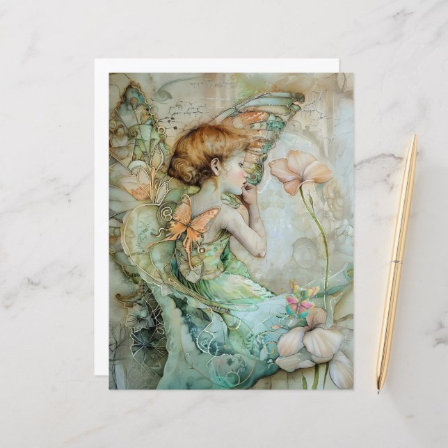 Serene Fairy A4 — Aconselhamento Aniversário (Frente/Verso In Situ)