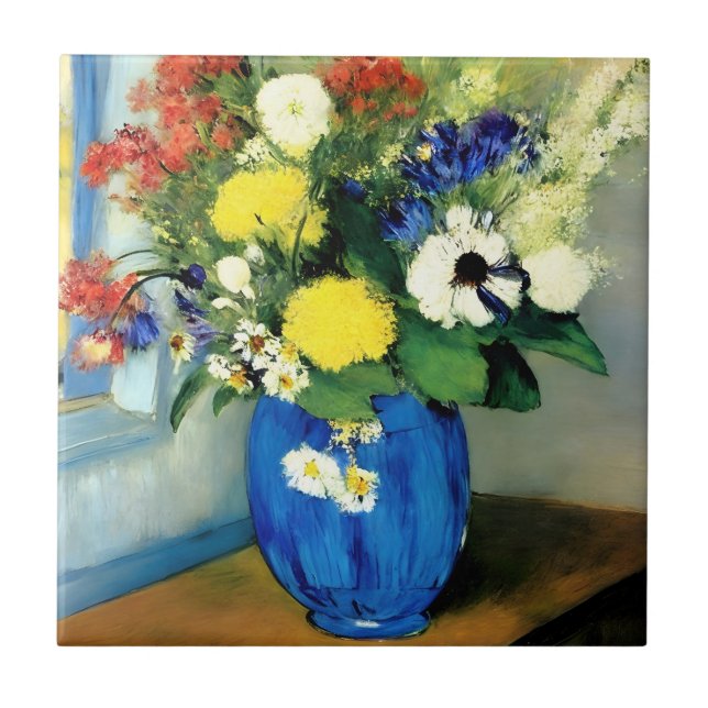 Serene Flower Vase Trabalho de arte (Frente)