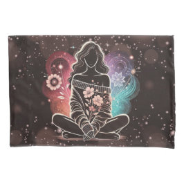 Serene Mulher em Sonho Físico Cósmico