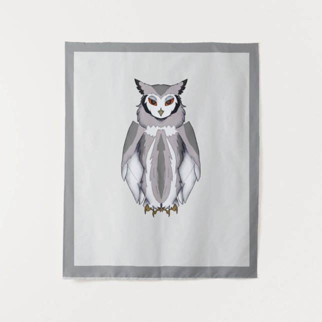 Serene Owl Medium (50" x 60") Tapeçaria (Frente)