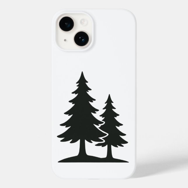 Serene Pine Tree Silhouette (Verso)