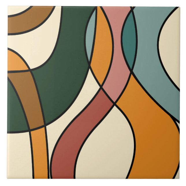 Serene Savanna Gentle Abstract Modern Earthy  (Frente)