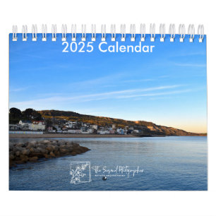 Serene Shores 2025 Calendário com duas páginas peq