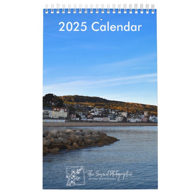 Serene Shores 2025 Calendário com uma página peque (Capa)