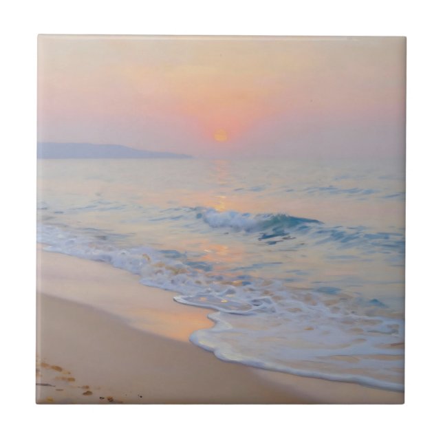 Serene Sunset Beach Ocean Glow (Frente)