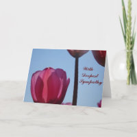 Serene Tulipas Fechar Cartão de condolências