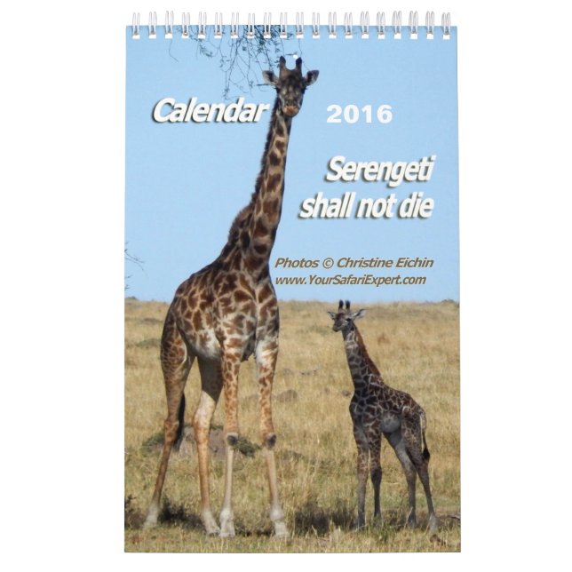 Serengeti não morrerá calendário (Capa)