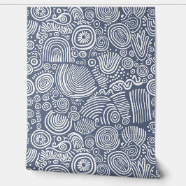 Serenidade Azul: Rabisco Whimsical