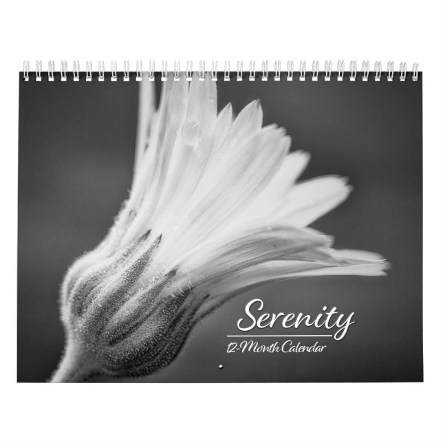 Serenidade: Calendário de Fotos em Preto e Branco (Capa)