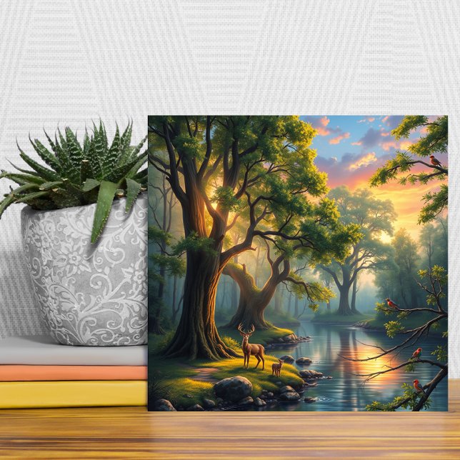 Serenidade da Floresta Tranquila no Trabalho de ar (Criador carregado)