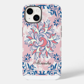 Serenidade de Rangoli Azul e Rosa