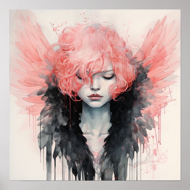 Serenidade Guardiã: Poster de Anjo Gracioso (Frente)