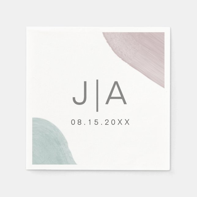 Serenidade Moderna | Guardanapo de Papel Monograma (Frente)