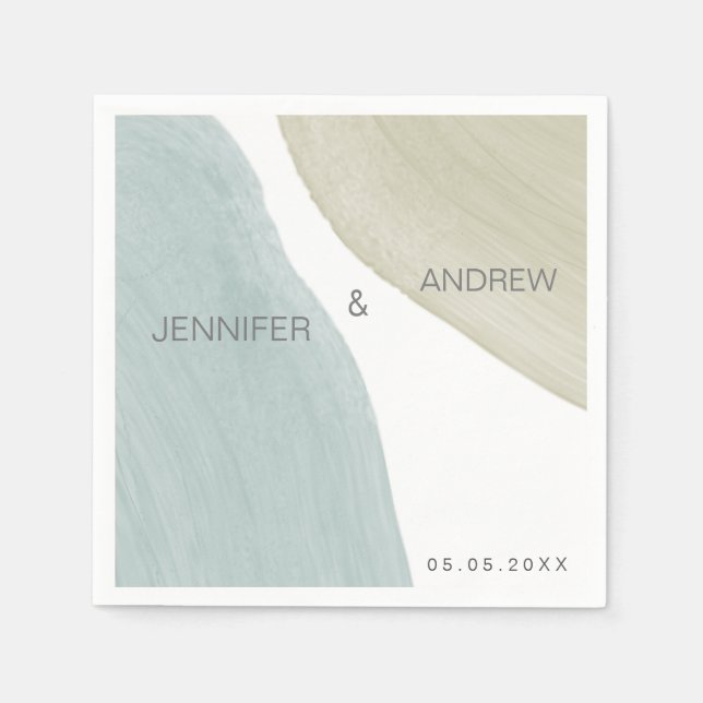 Serenidade Moderna | Guardanapo de Papel Monograma (Frente)