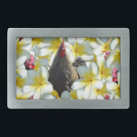 Serenidade Tropical: Frango e Harmonia Frangipanis<br><div class="desc">Picadas são galinhas com flores de frangipani</div>