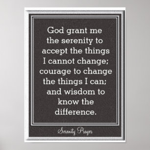 Serenity Prayer - Art poster