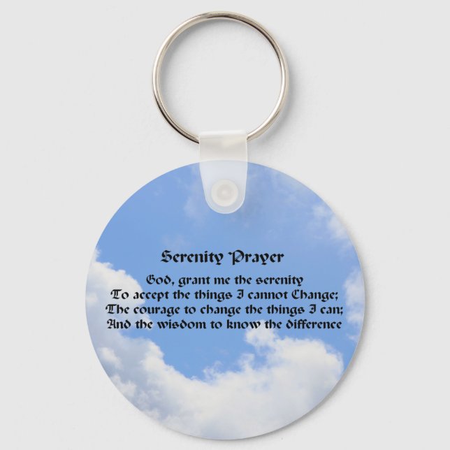 Serenity Prayer Blue Sky Chaveiro Inspirador (Frente)